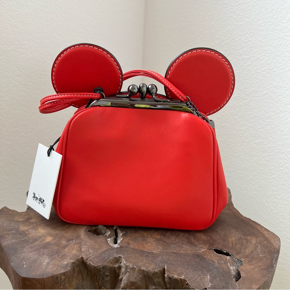 NWT Disney x Coach Mickey Ears Kisslock purse - Picture 3 of 7